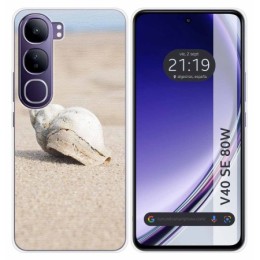 Funda Silicona para Vivo V40 SE 5G 80W diseño Concha Dibujos
