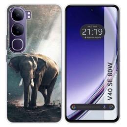 Funda Silicona para Vivo V40 SE 5G 80W diseño Elefante Dibujos