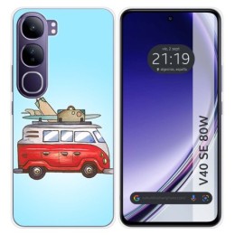 Funda Silicona para Vivo V40 SE 5G 80W diseño Furgoneta Dibujos