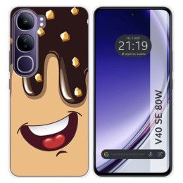 Funda Silicona para Vivo V40 SE 5G 80W diseño Helado Chocolate Dibujos