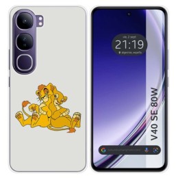 Funda Silicona para Vivo V40 SE 5G 80W diseño Leones Dibujos