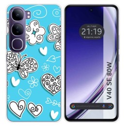 Funda Silicona para Vivo V40 SE 5G 80W diseño Mariposas Dibujos