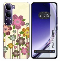 Funda Silicona para Vivo V40 SE 5G 80W diseño Primavera En Flor Dibujos