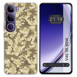 Funda Silicona para Vivo V40 SE 5G 80W diseño Sand Camuflaje Dibujos