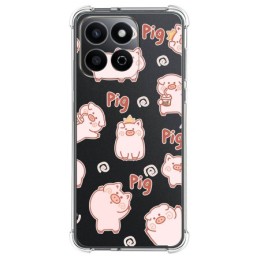 Funda Silicona Antigolpes para Huawei Honor 200 Smart 5G diseño Cerdos Dibujos