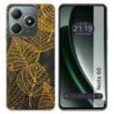 Funda Silicona Transparente para Realme Note 60 diseño Hojas Dibujos