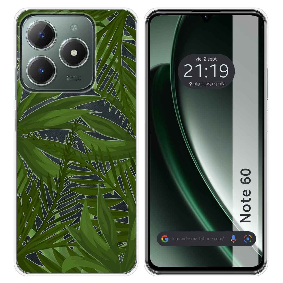 Funda Silicona Transparente para Realme Note 60 diseño Jungla Dibujos