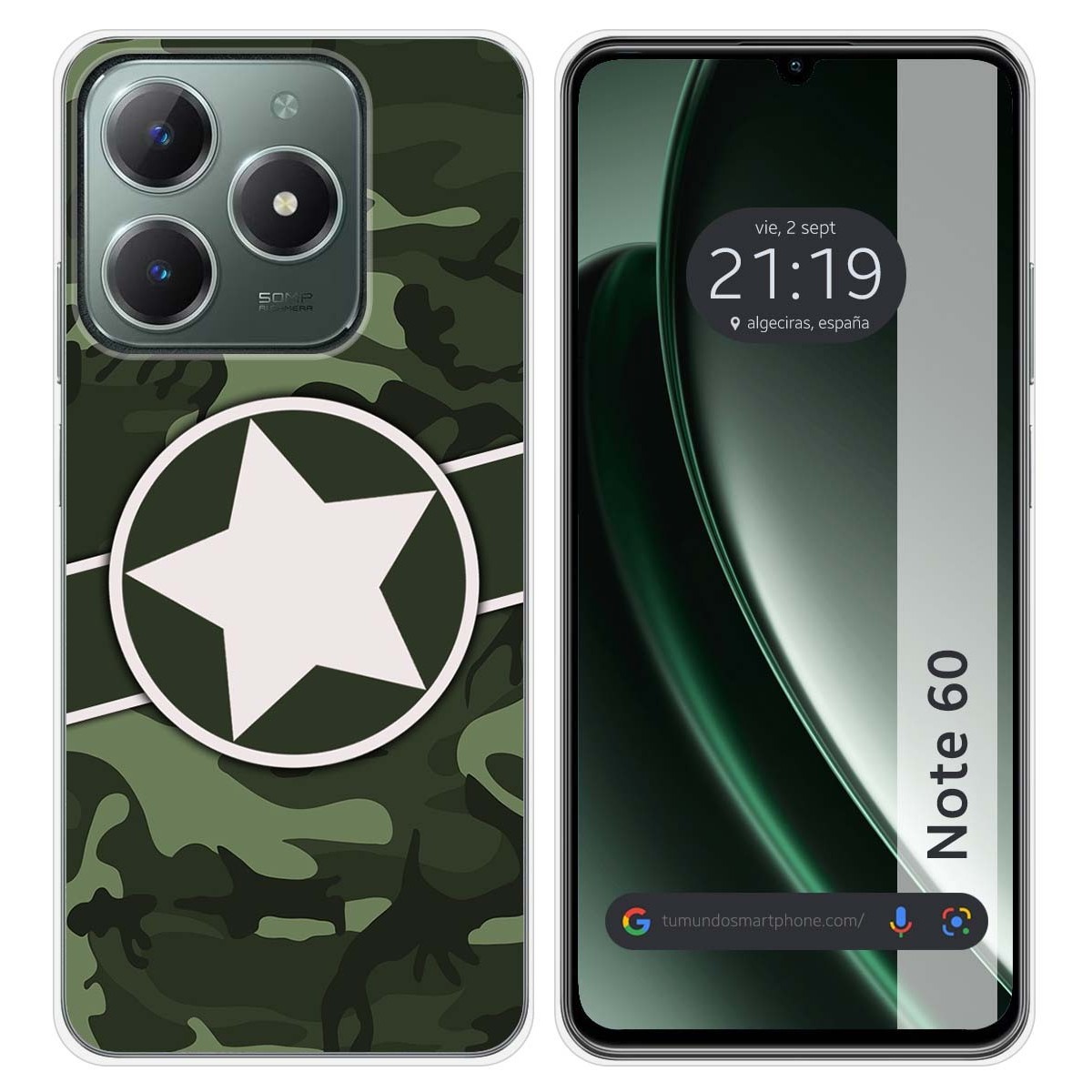 Funda Silicona para Realme Note 60 diseño Camuflaje 01 Dibujos