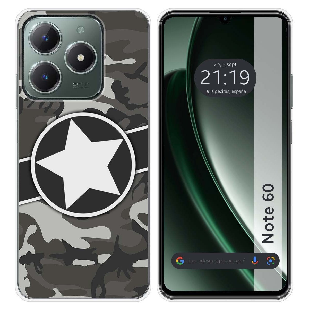 Funda Silicona para Realme Note 60 diseño Camuflaje 02 Dibujos