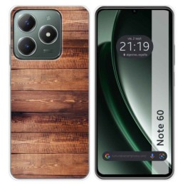 Funda Silicona para Realme Note 60 diseño Madera 02 Dibujos