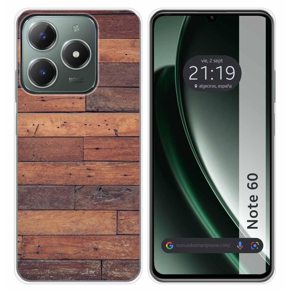 Funda Silicona para Realme Note 60 diseño Madera 03 Dibujos