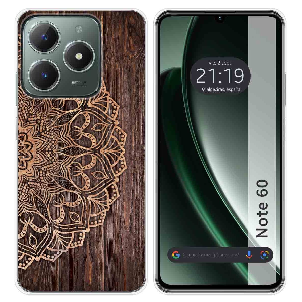 Funda Silicona para Realme Note 60 diseño Madera 06 Dibujos