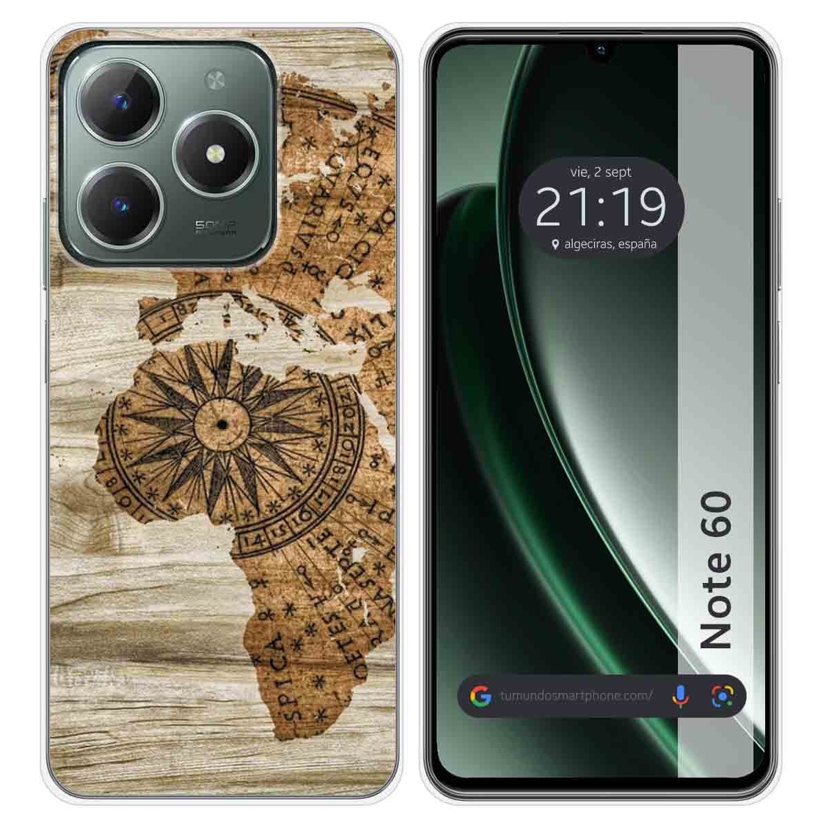 Funda Silicona para Realme Note 60 diseño Madera 07 Dibujos