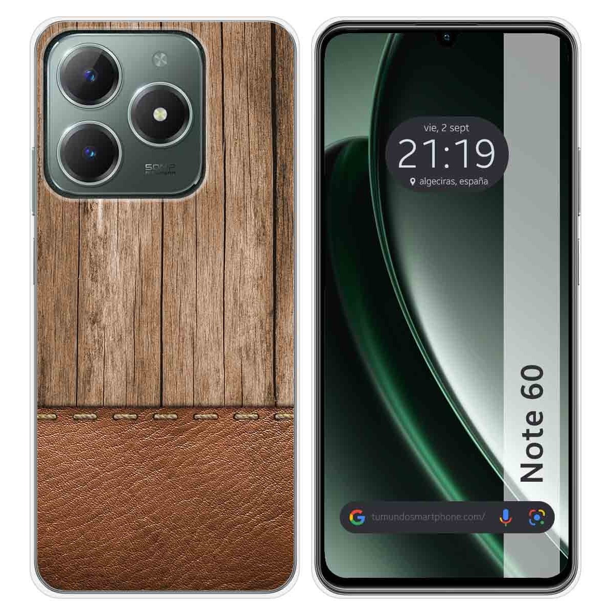 Funda Silicona para Realme Note 60 diseño Madera 09 Dibujos