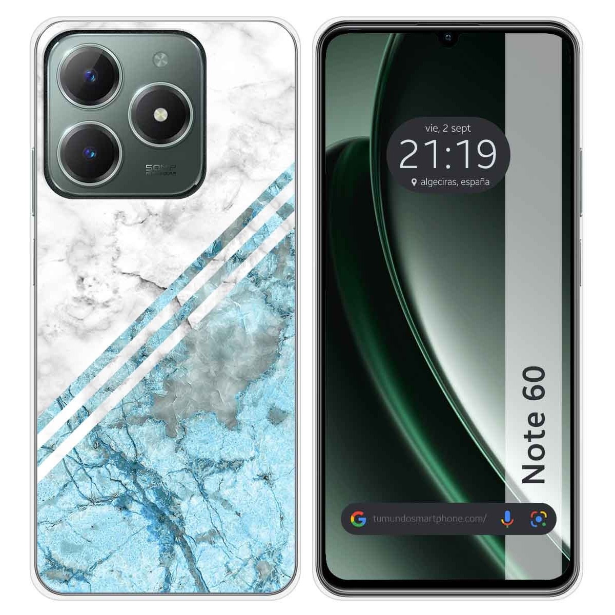 Funda Silicona para Realme Note 60 diseño Mármol 02 Dibujos