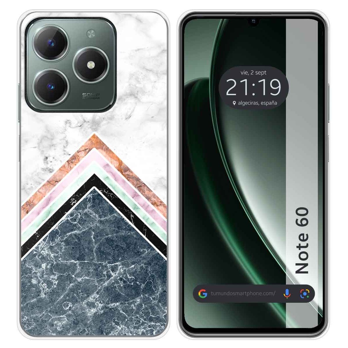 Funda Silicona para Realme Note 60 diseño Mármol 05 Dibujos