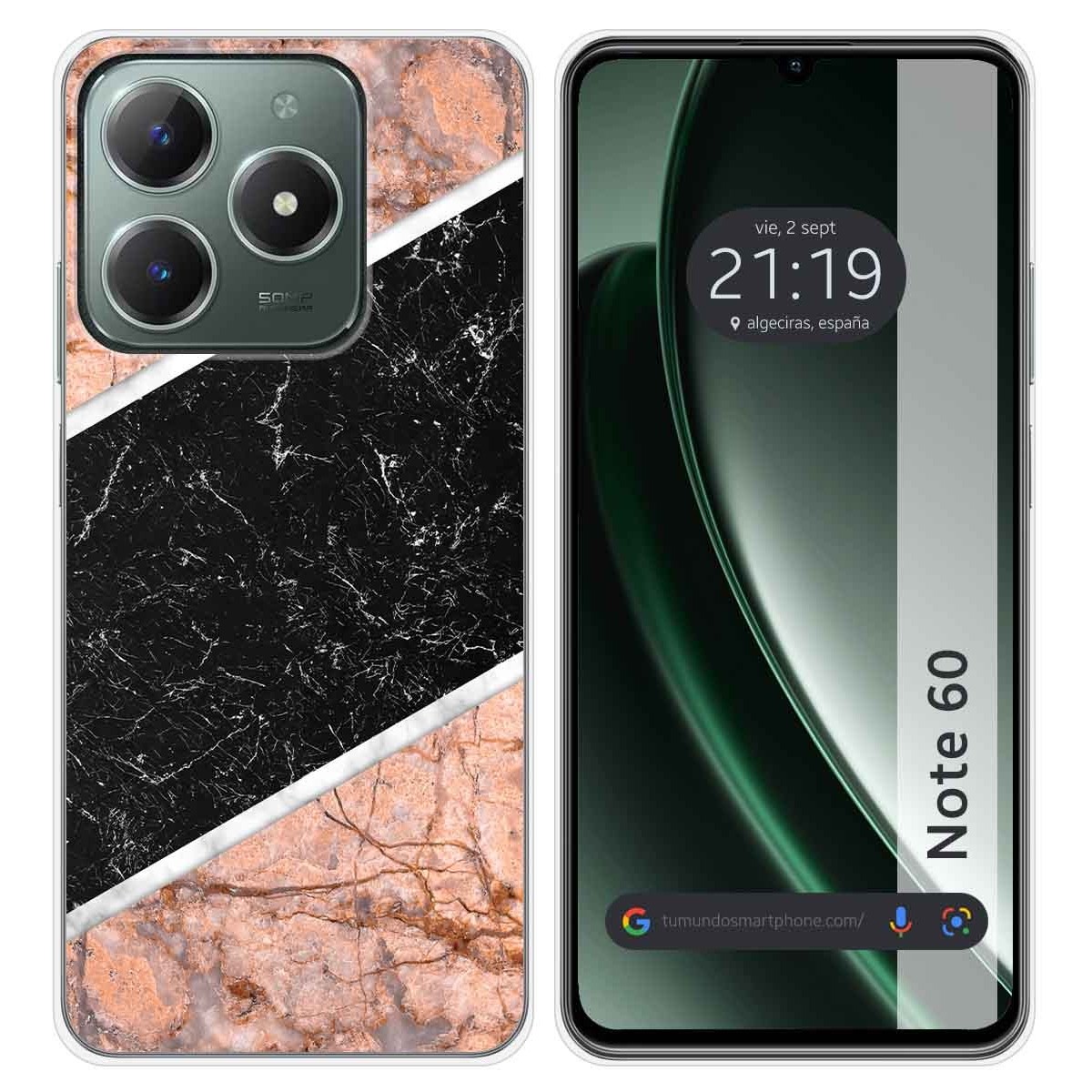 Funda Silicona para Realme Note 60 diseño Mármol 07 Dibujos