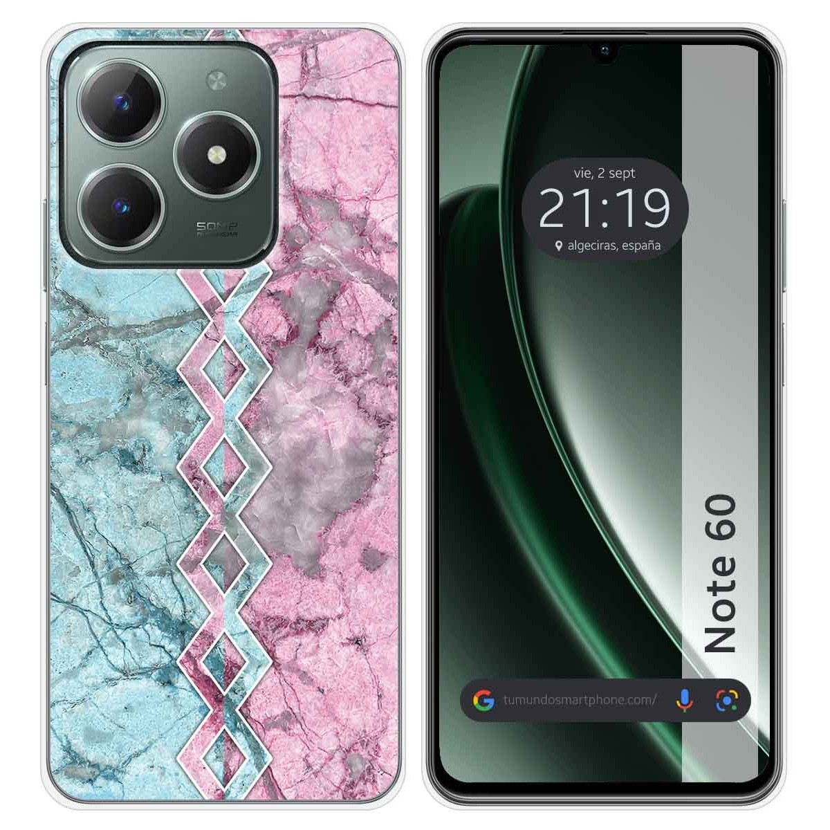 Funda Silicona para Realme Note 60 diseño Mármol 08 Dibujos