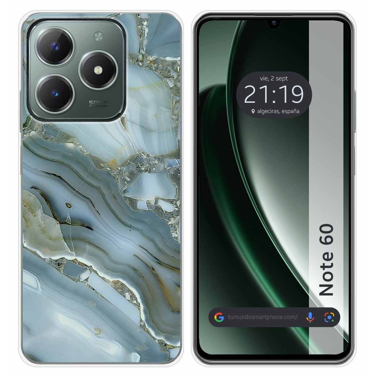 Funda Silicona para Realme Note 60 diseño Mármol 09 Dibujos