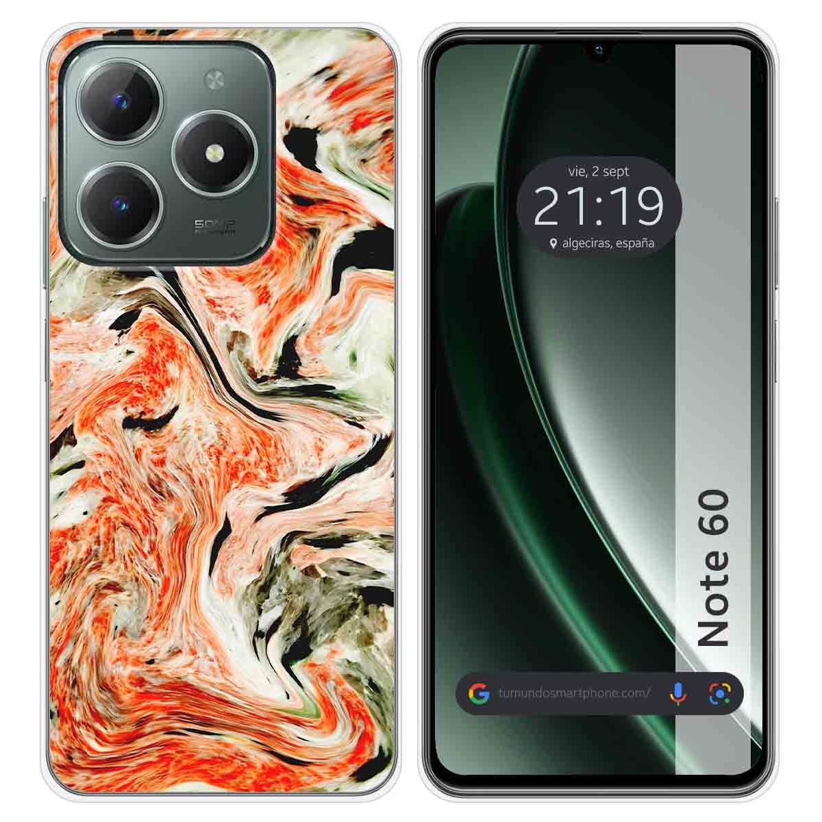 Funda Silicona para Realme Note 60 diseño Mármol 12 Dibujos