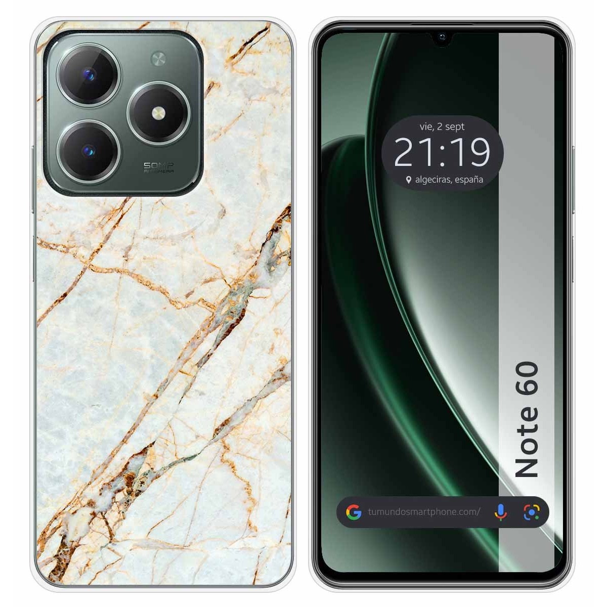 Funda Silicona para Realme Note 60 diseño Mármol 13 Dibujos