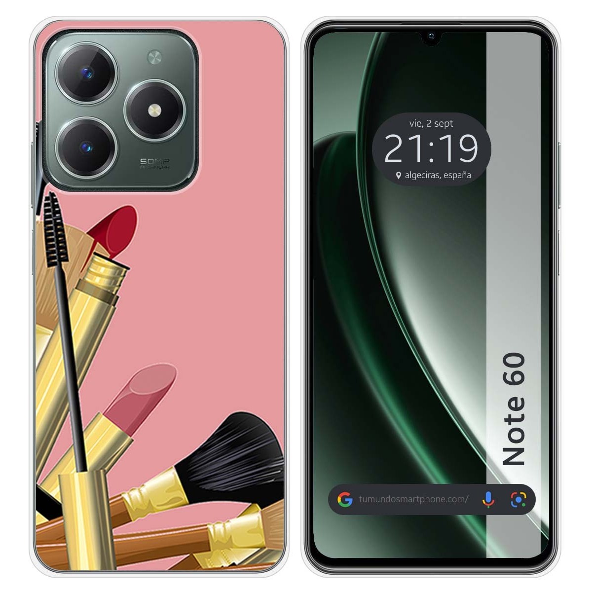 Funda Silicona para Realme Note 60 diseño Brochas Dibujos