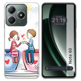 Funda Silicona para Realme Note 60 diseño Café Dibujos