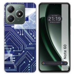 Funda Silicona para Realme Note 60 diseño Circuito Dibujos