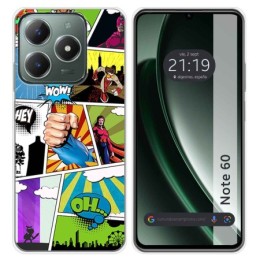 Funda Silicona para Realme Note 60 diseño Comic Dibujos