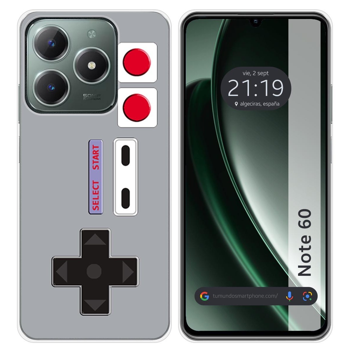 Funda Silicona para Realme Note 60 diseño Consola Dibujos