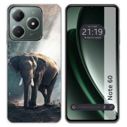 Funda Silicona para Realme Note 60 diseño Elefante Dibujos