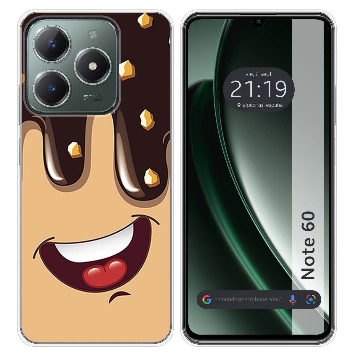 Funda Silicona para Realme Note 60 diseño Helado Chocolate Dibujos