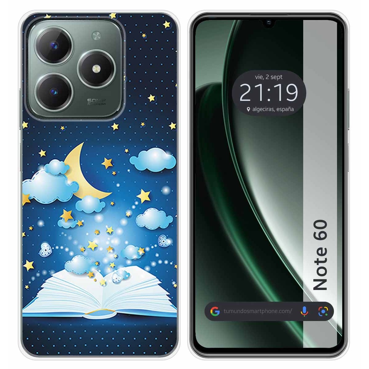 Funda Silicona para Realme Note 60 diseño Libro Cuentos Dibujos