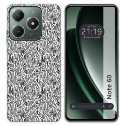 Funda Silicona para Realme Note 60 diseño Letras Dibujos