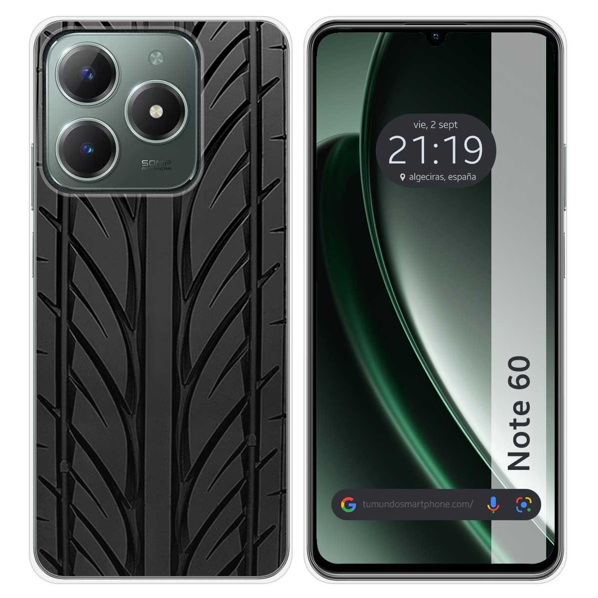 Funda Silicona para Realme Note 60 diseño Neumatico Dibujos