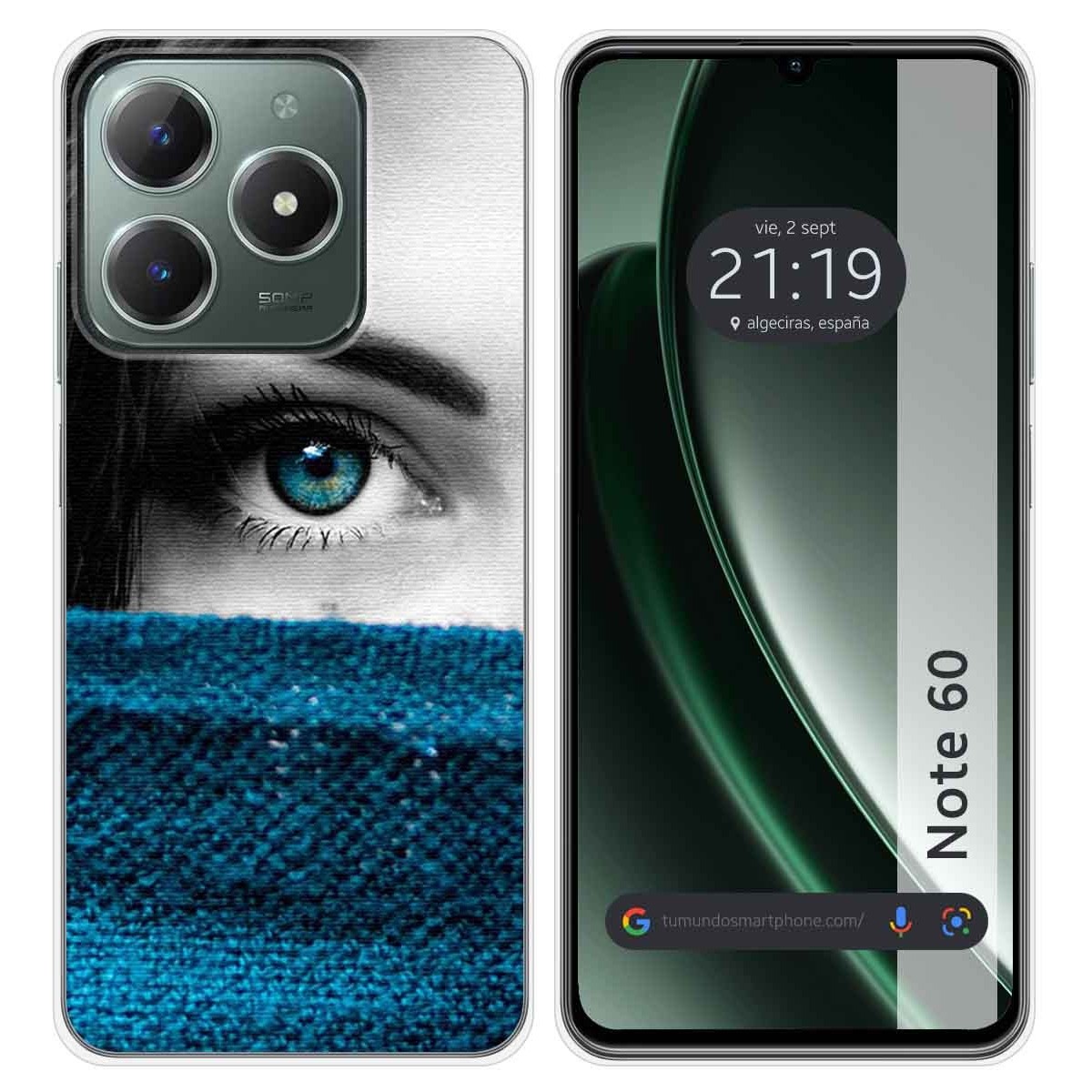 Funda Silicona para Realme Note 60 diseño Ojo Dibujos