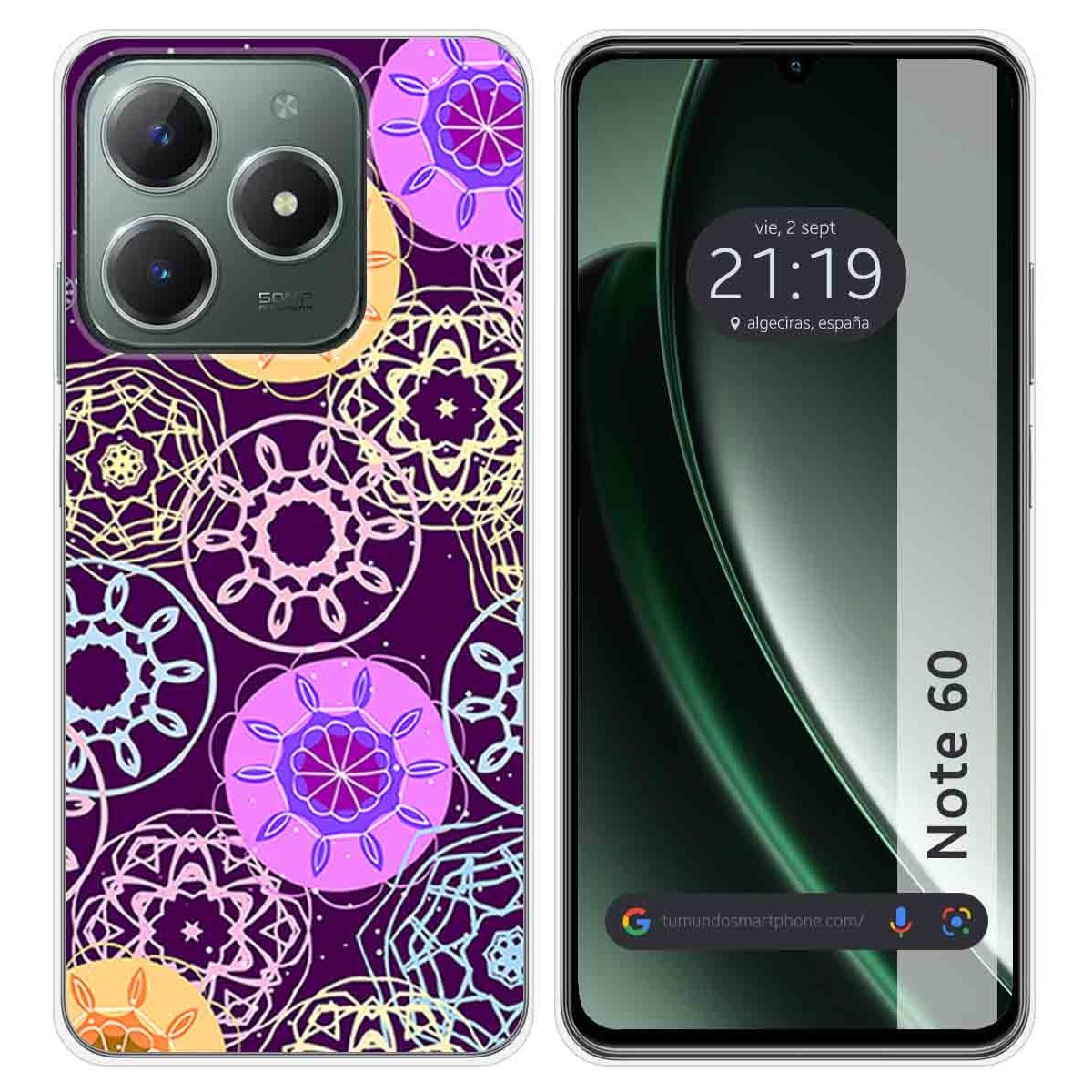 Funda Silicona para Realme Note 60 diseño Radial Dibujos