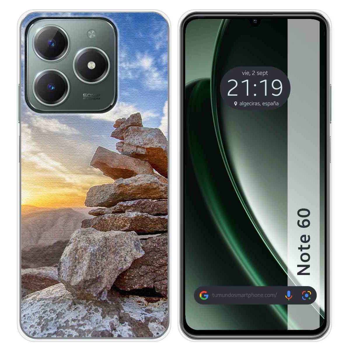 Funda Silicona para Realme Note 60 diseño Sunset Dibujos