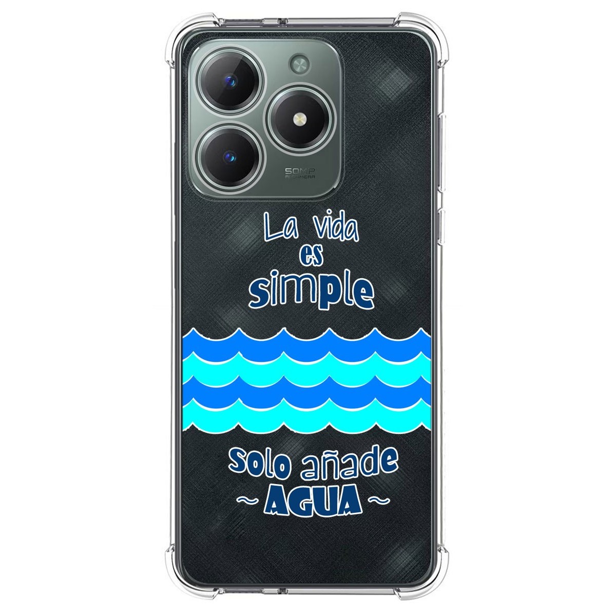 Funda Silicona Antigolpes para Realme Note 60 diseño Agua Dibujos