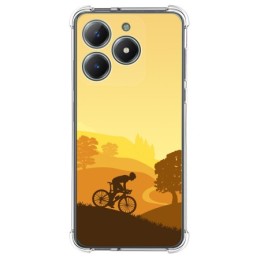 Funda Silicona Antigolpes para Realme Note 60 diseño Ciclista Dibujos