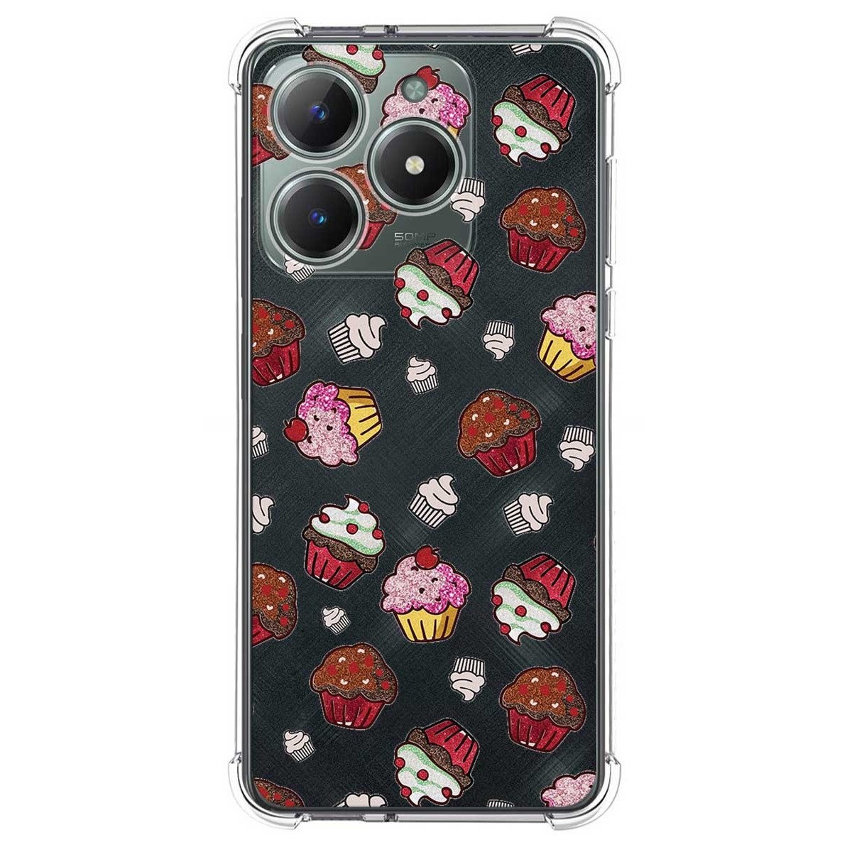 Funda Silicona Antigolpes para Realme Note 60 diseño Muffins Dibujos
