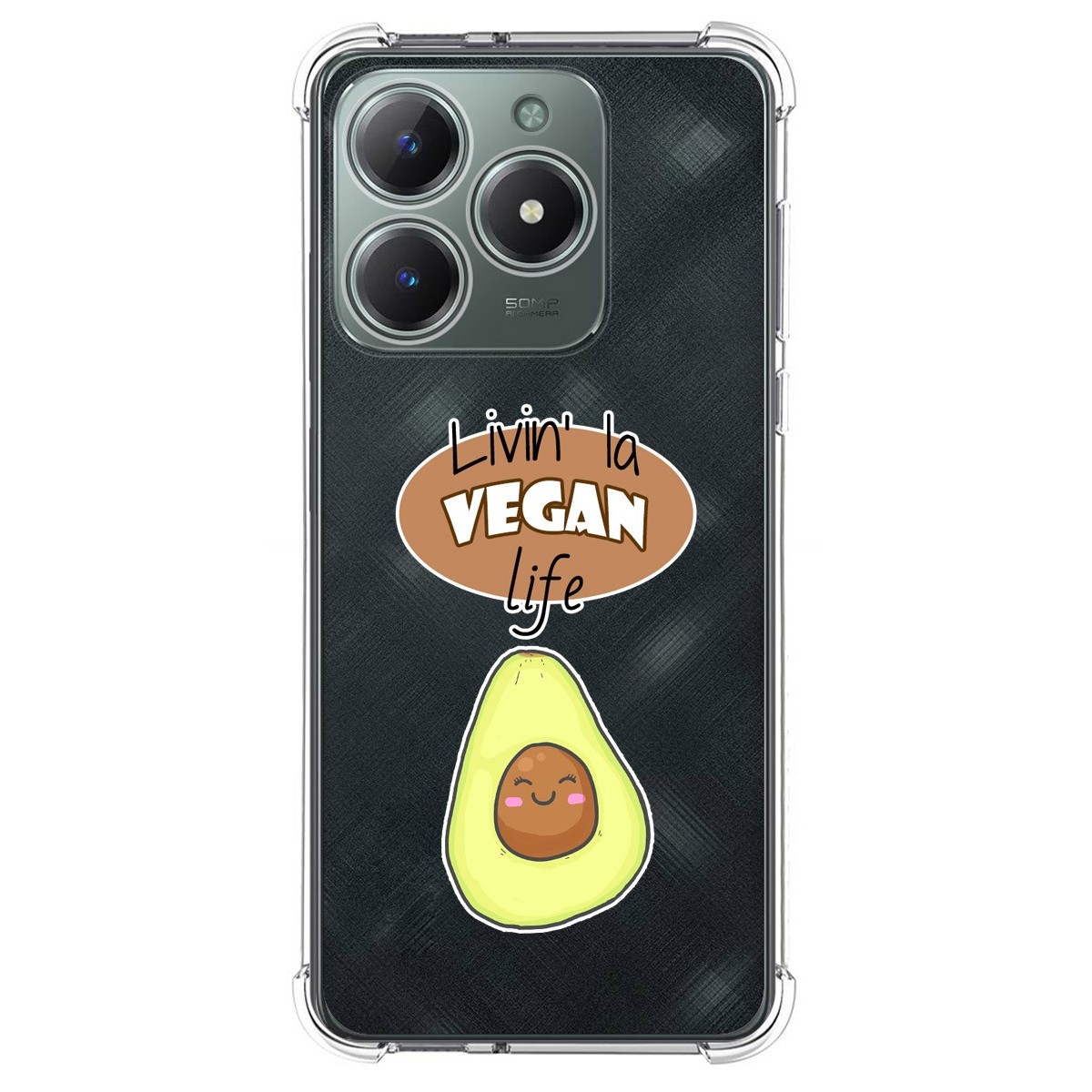 Funda Silicona Antigolpes para Realme Note 60 diseño Vegan Life Dibujos