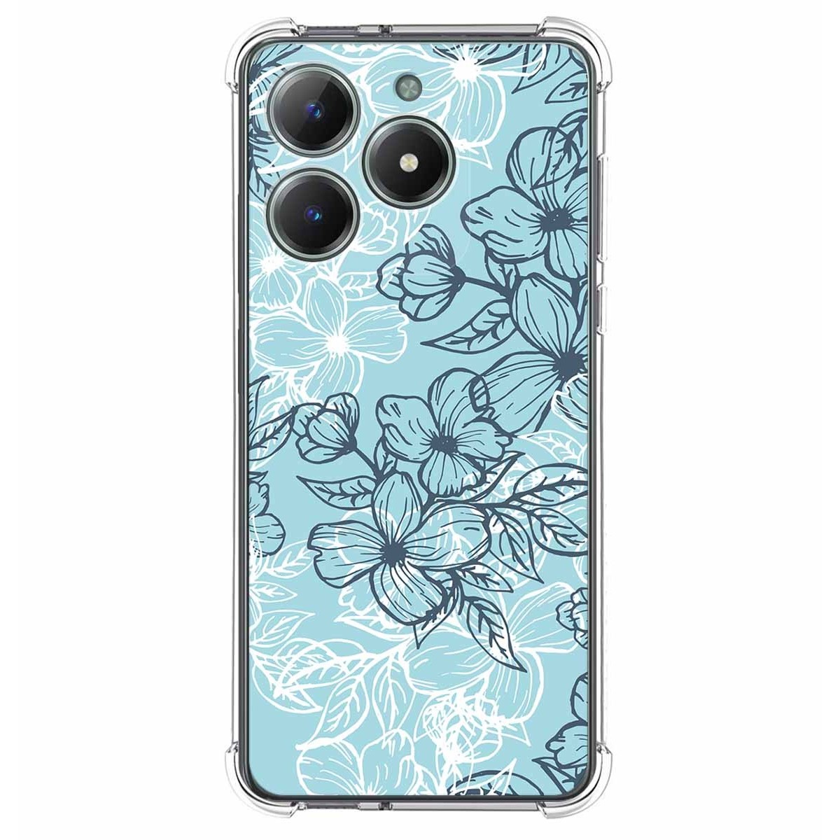 Funda Silicona Antigolpes para Realme Note 60 diseño Flores 03 Dibujos