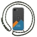 Personaliza tu Funda Colgante Transparente para iPhone 16e (6.1) con Cordon Verde / Dorado Dibujo Personalizada