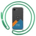 Personaliza tu Funda Colgante Transparente para iPhone 16e (6.1) con Cordon Verde Agua Dibujo Personalizada
