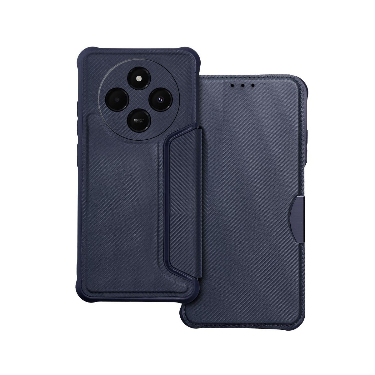 Funda Libro Magnética Antigolpes para Xiaomi Redmi 14C color Azul