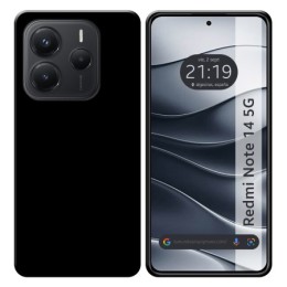 Funda Silicona Gel TPU Negra para Xiaomi Redmi Note 14 5G