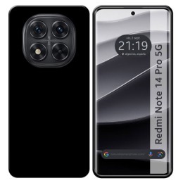 Funda Silicona Gel TPU Negra para Xiaomi Redmi Note 14 Pro+ Plus 5G