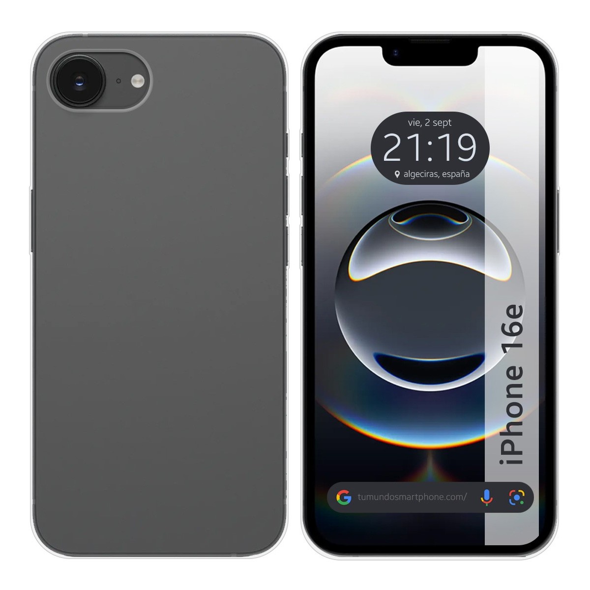 Funda Silicona Gel TPU Transparente para iPhone 16e (6.1)