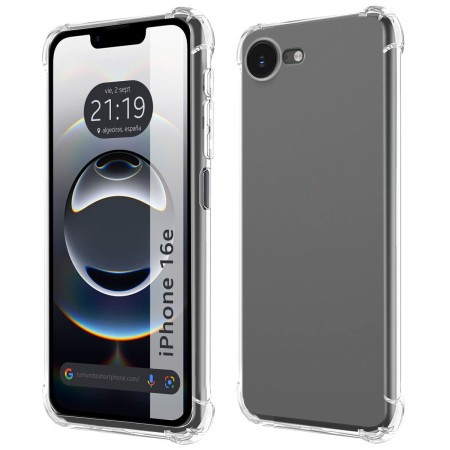 Funda Silicona Antigolpes Transparente para iPhone 16e (6.1)